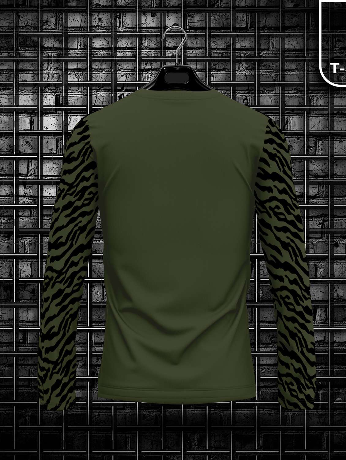 men round neck placement print t-shirt - 20367735 -  Standard Image - 1