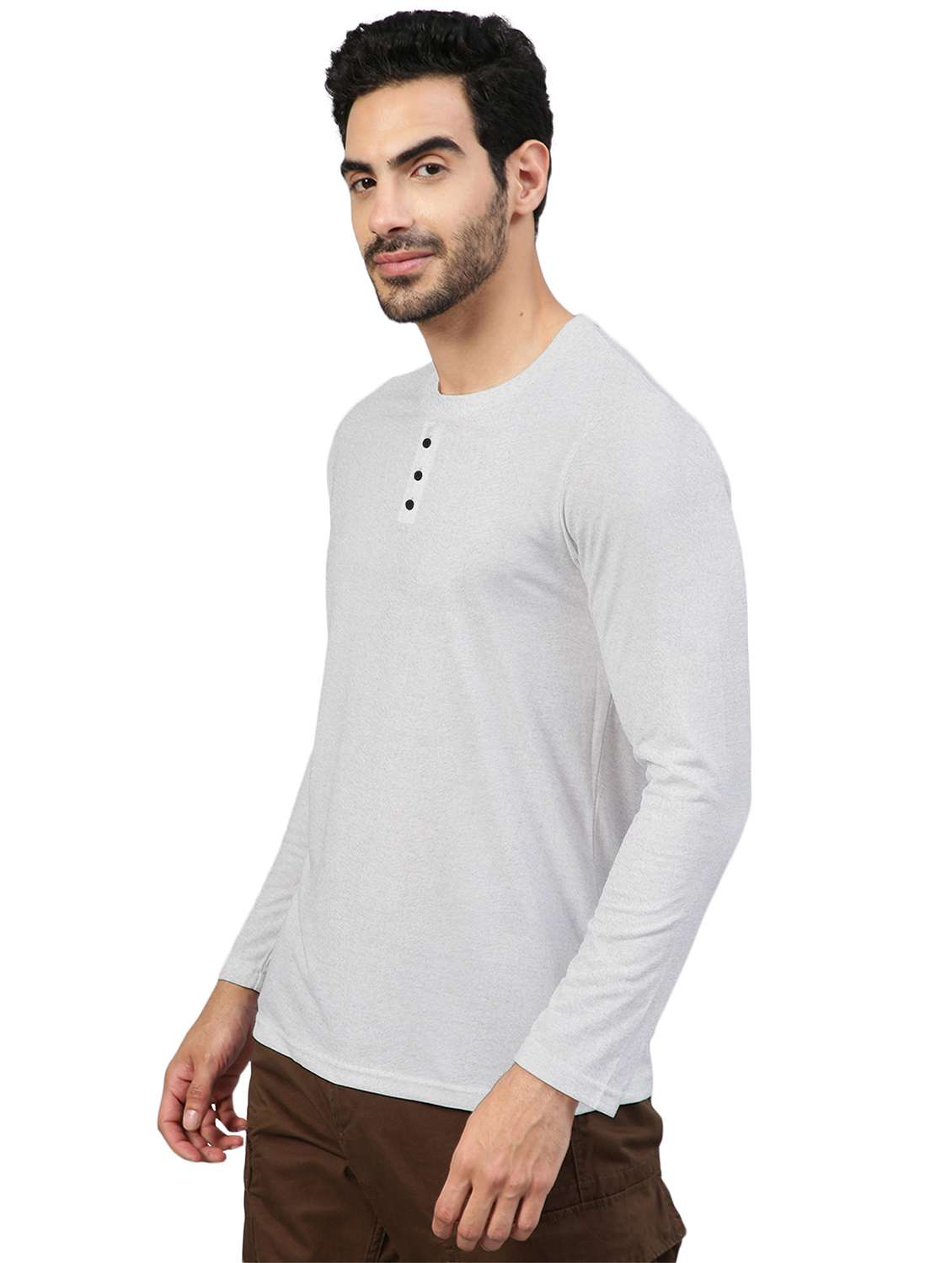 white solid round neck t-shirt - 20367765 -  Standard Image - 1