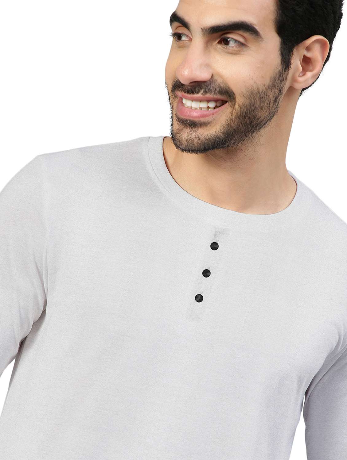 white solid round neck t-shirt - 20367765 -  Standard Image - 4