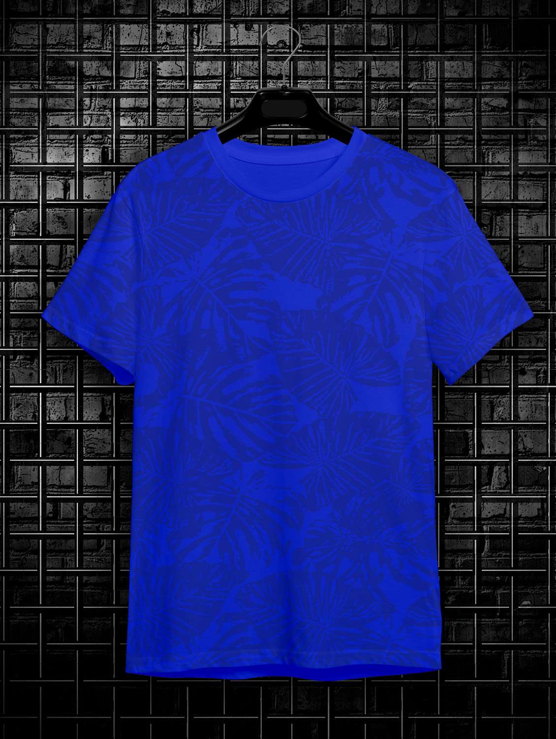 blue short sleeve all over print t-shirt - 20367776 -  Standard Image - 1