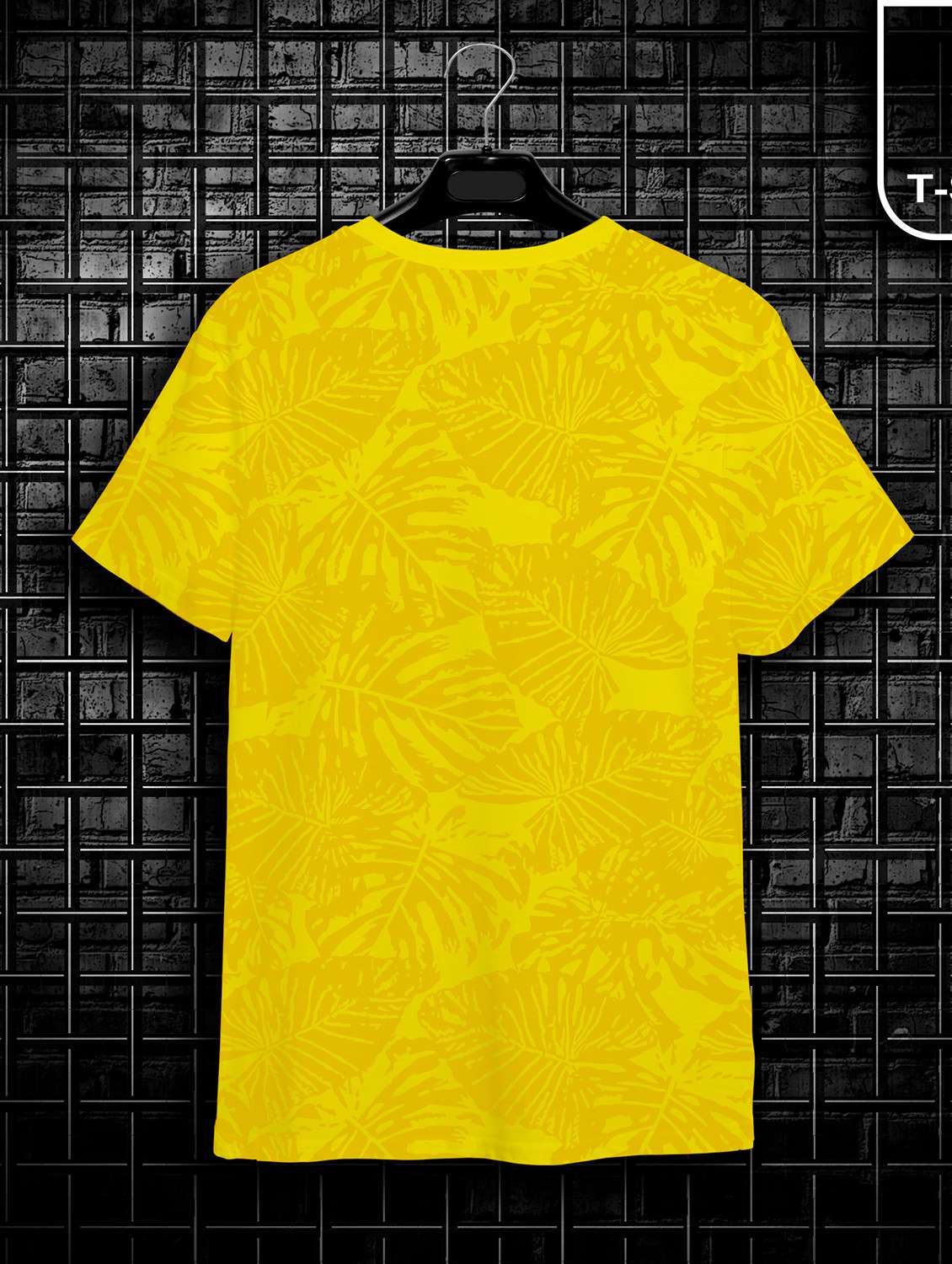 yellow short sleeve all over print t-shirt - 20367777 -  Standard Image - 1