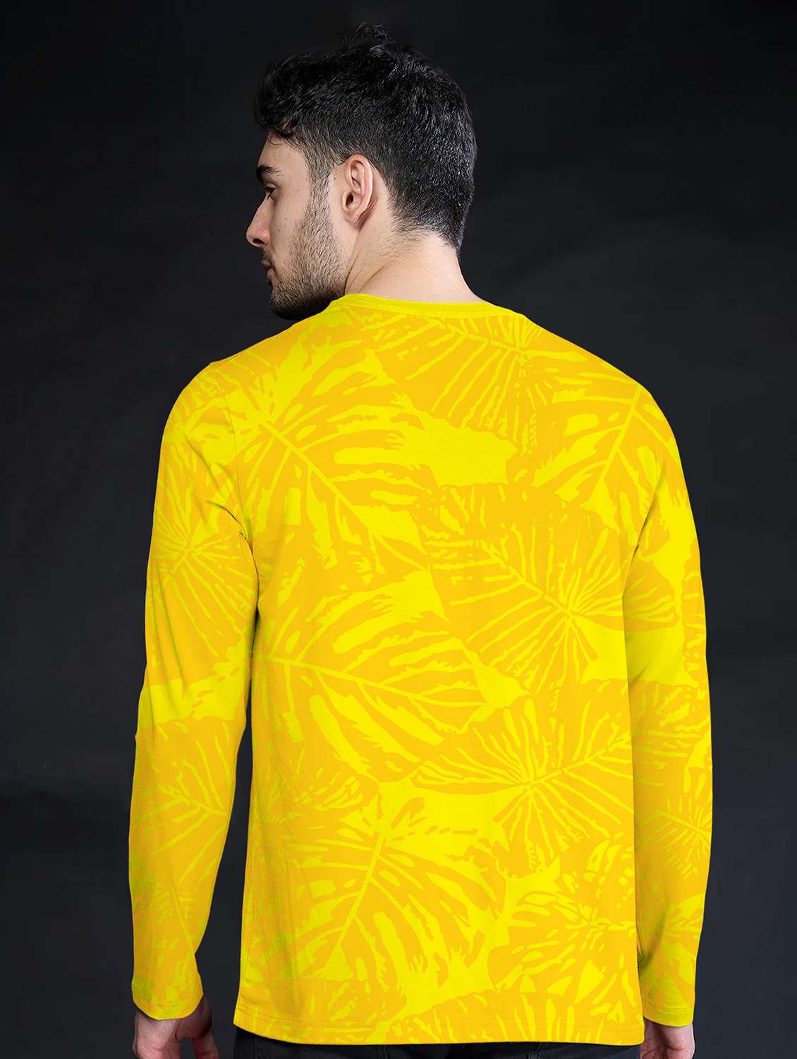 yellow long sleeve all over print t-shirt - 20367782 -  Standard Image - 1