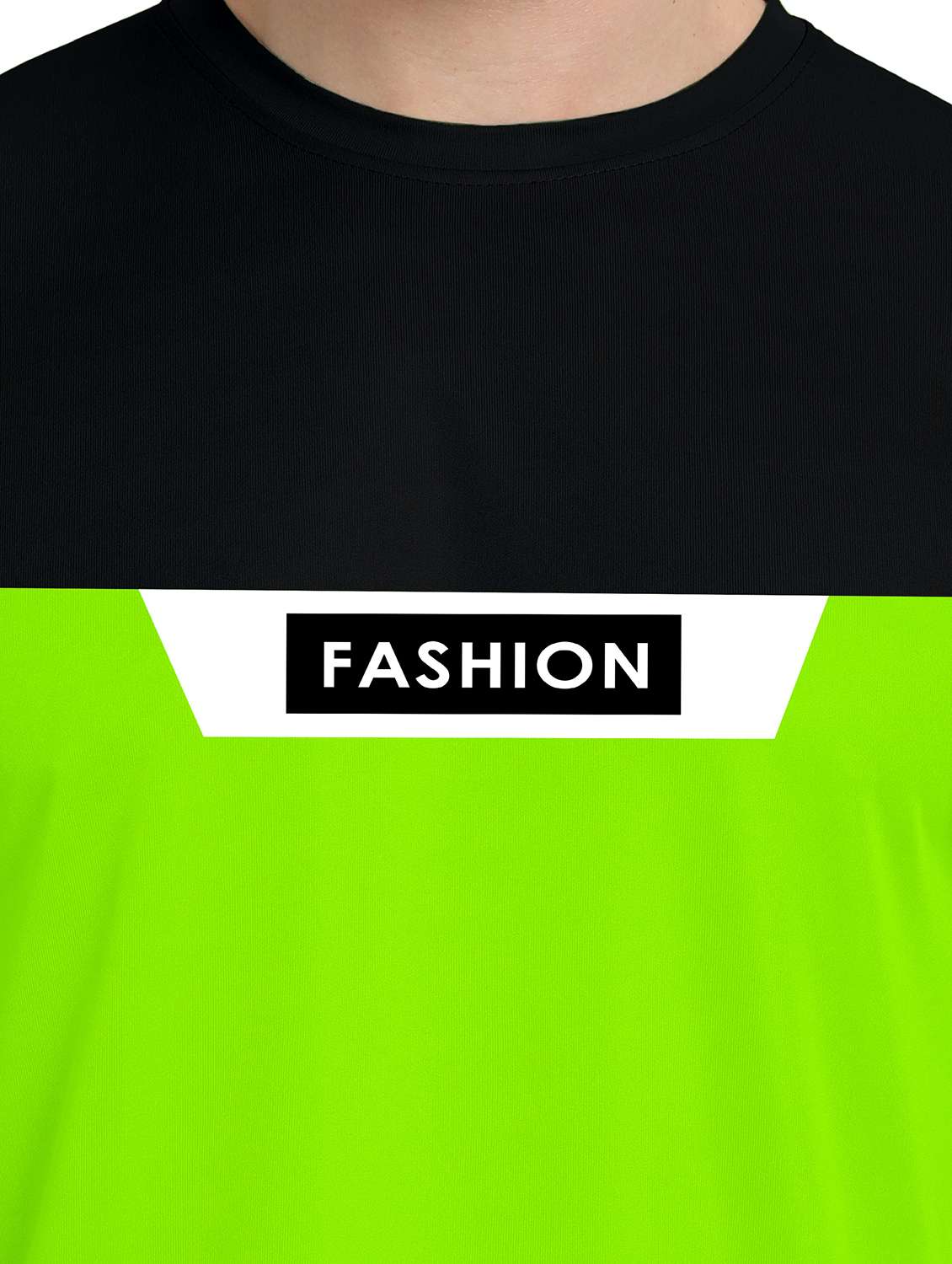 green color block short sleeve t-shirt - 20367880 -  Standard Image - 4