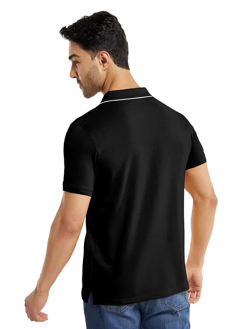black striped polo t-shirt - 20367908 -  Standard Image - 1
