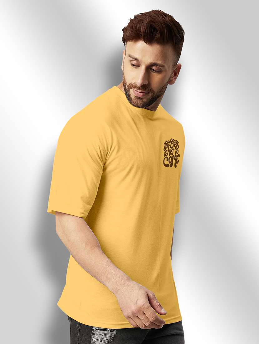 yellow printed round neck t-shirt - 20368672 -  Standard Image - 1