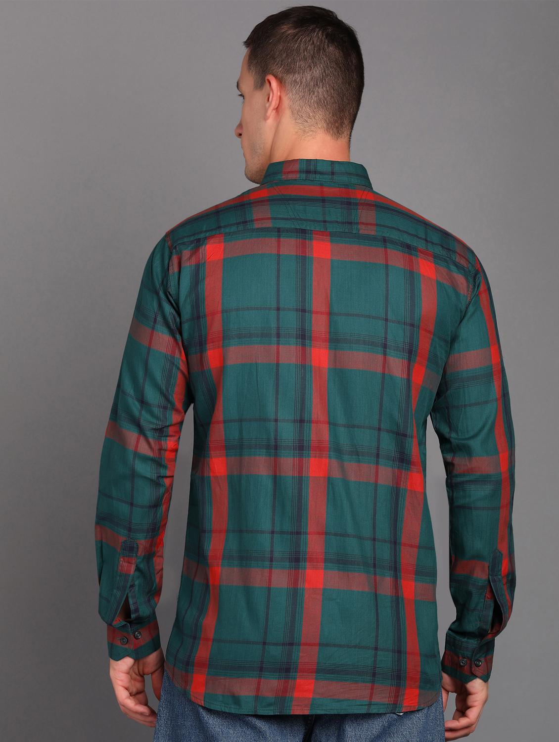 green cotton casual shirt - 20368738 - Standard Image - 1