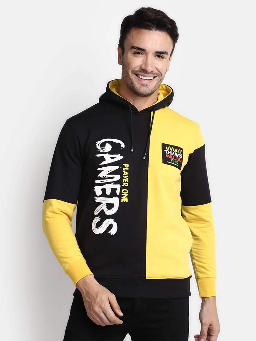mens color block sweatshirt