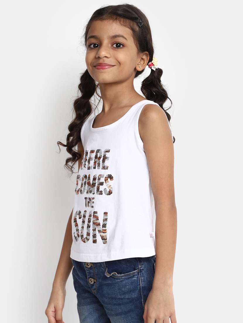 girls round neck tank - 20369446 -  Standard Image - 1