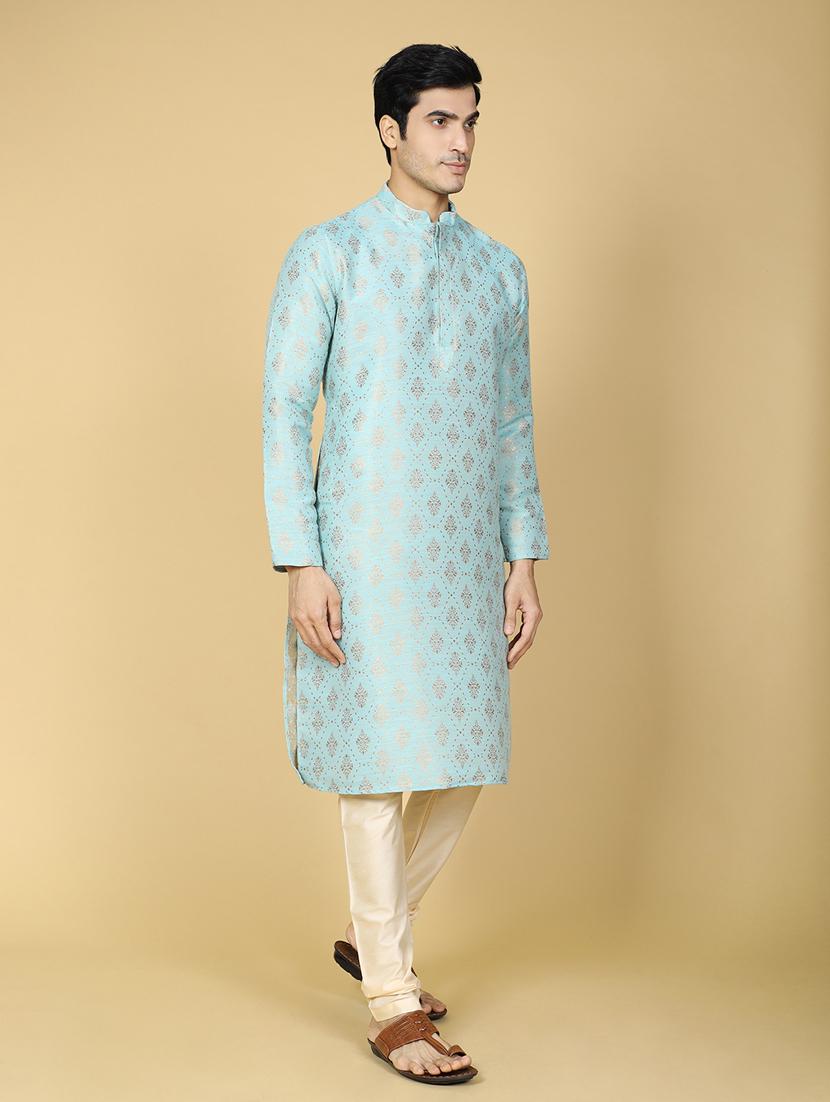 men self design kurta churidar ethnic wear set - 20372914 -  Standard Image - 1