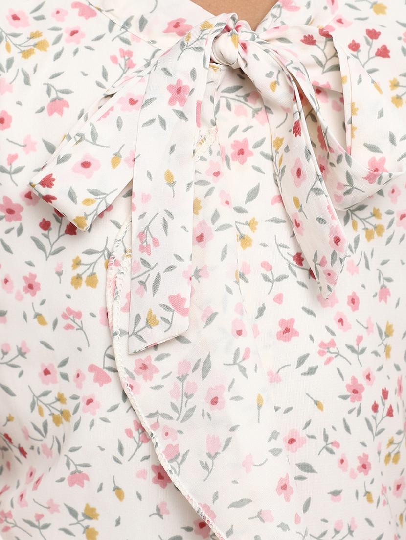 girls tie up neck top - 20373280 - Standard Image - 4