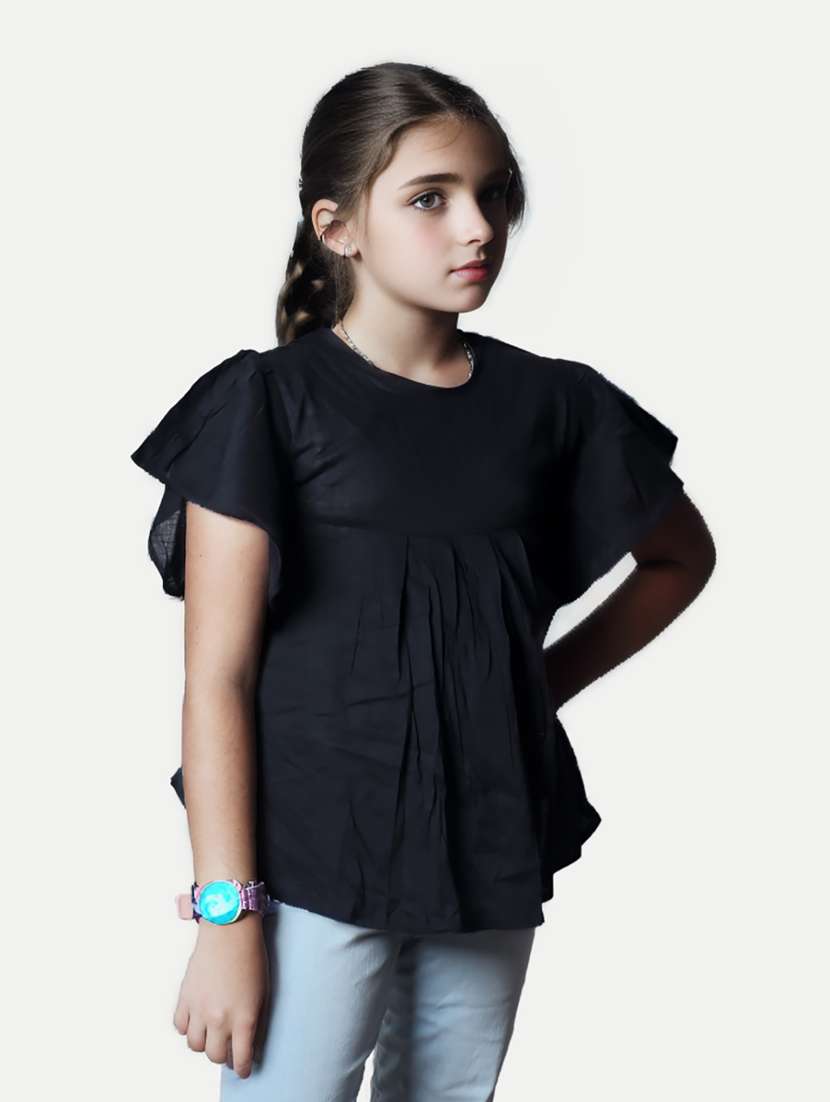 girls round neck top - 20374489 -  Standard Image - 1