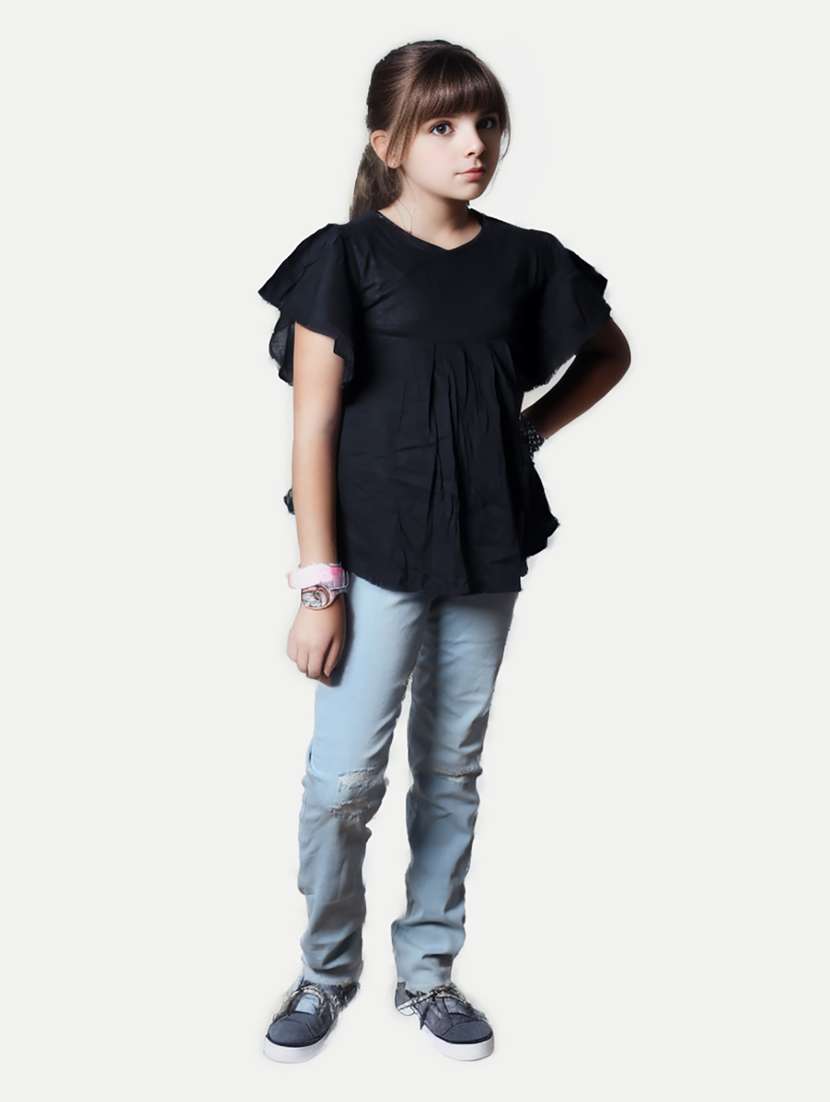 girls round neck top - 20374489 -  Standard Image - 4