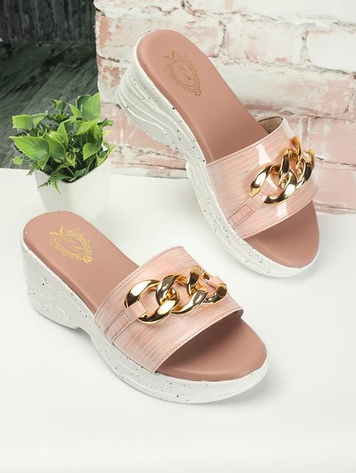 women wedges stylish heels slipper for girls - 20374729 - Standard Image - 0