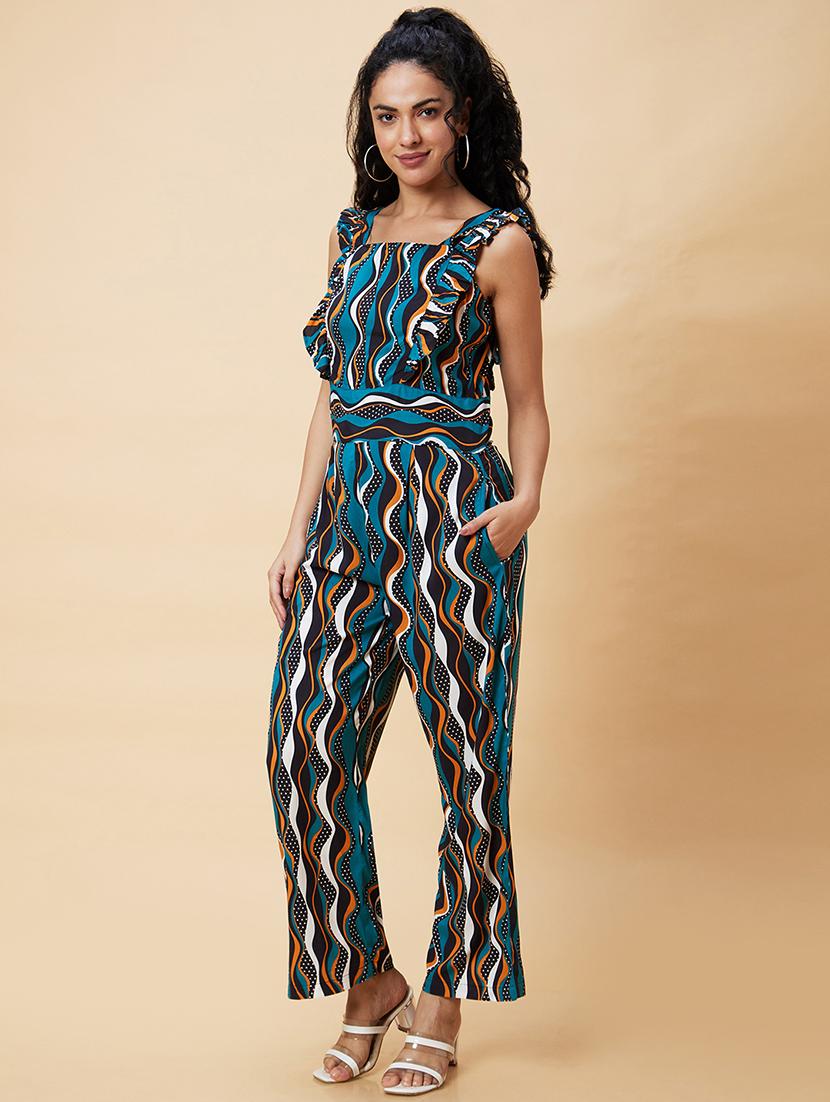 multicolored printed full leg jumpsuit - 20375088 - Standard Image - 1
