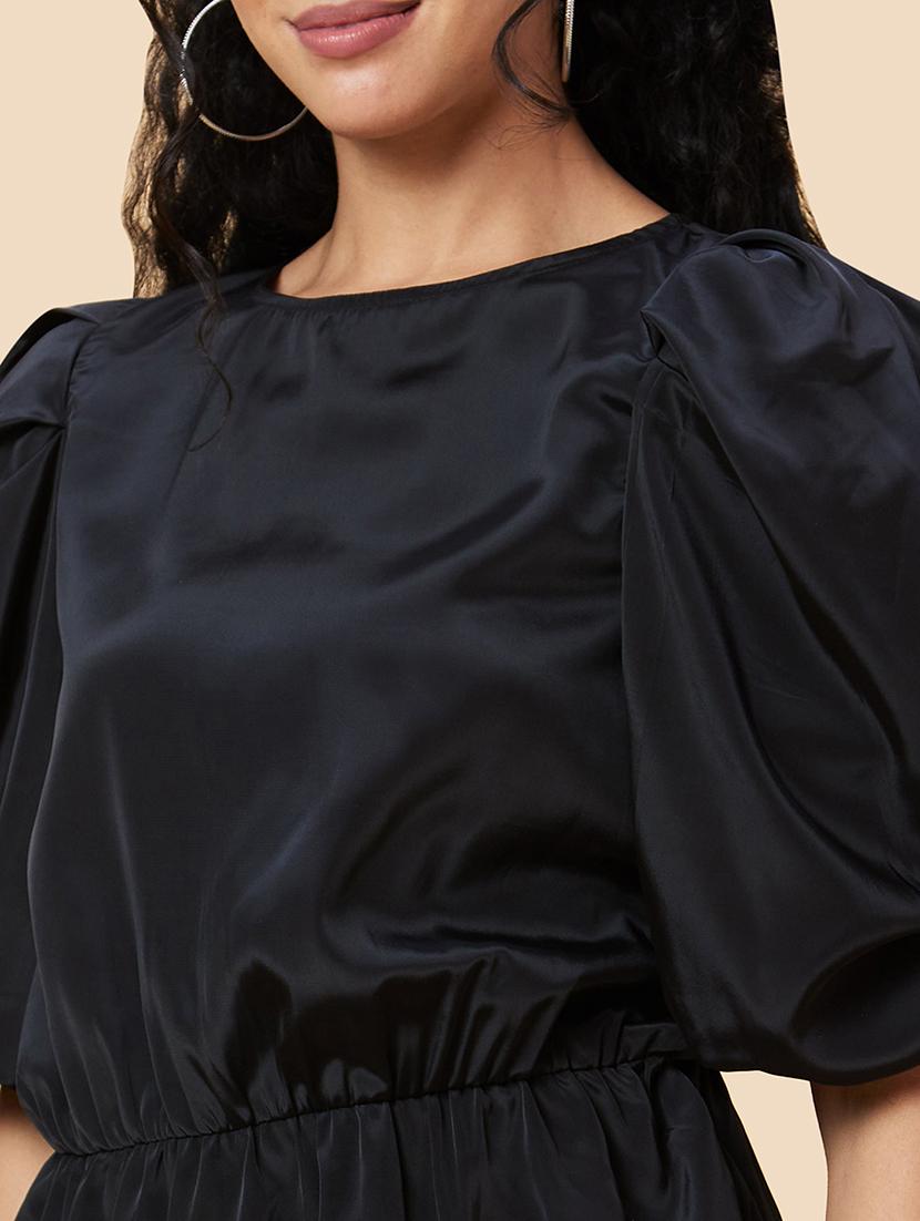 black solid regular top - 20375104 - Standard Image - 6