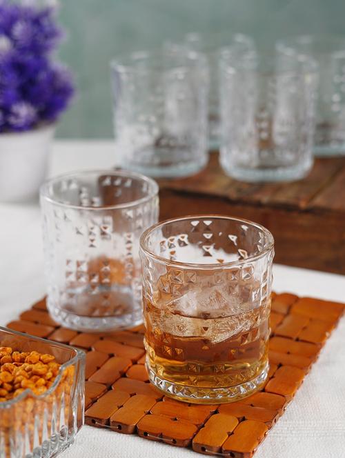 ceradeco set of 6 dotted water juice glass 200 ml each - 20375193 -  Standard Image - 0