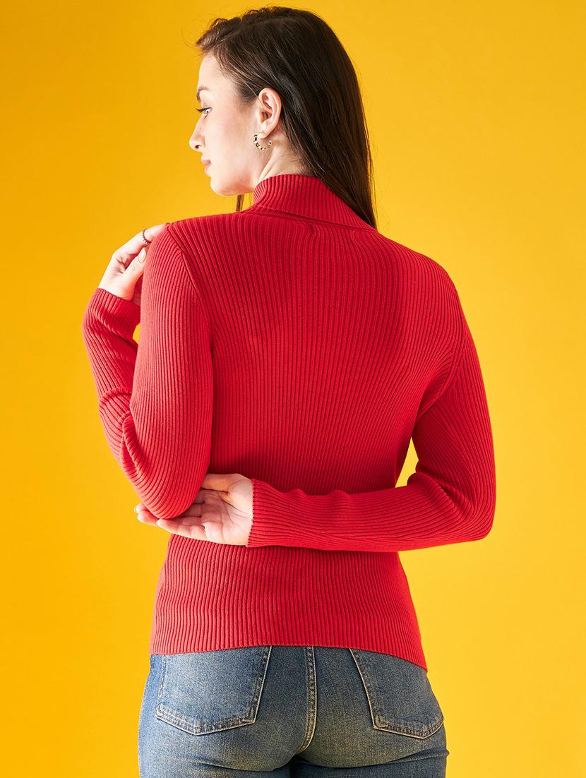 turtle neck solid pullover - 20375275 - Standard Image - 1