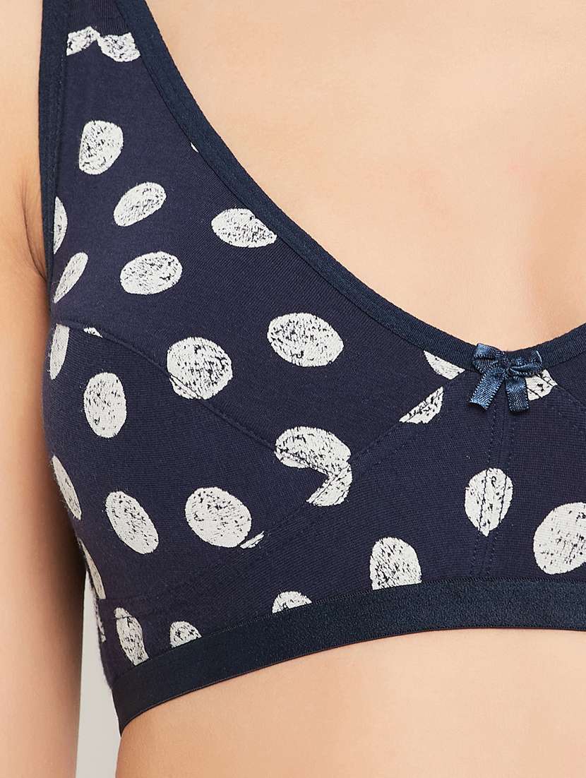 navy blue cotton regular bra - 20375374 -  Standard Image - 4