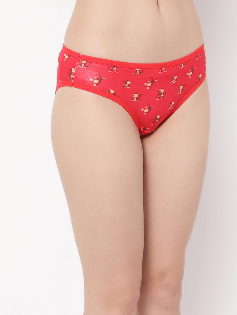red cotton bikini panty - 20375529 - Standard Image - 1