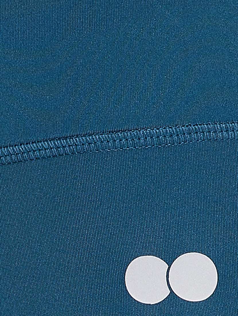 blue color blocked ankle length legging - 20375906 -  Standard Image - 6