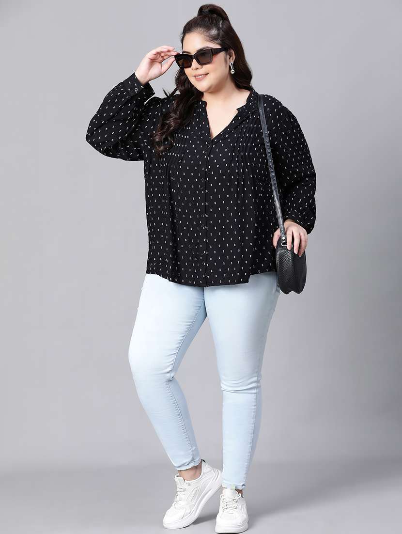 women black viscose blouson top - 20376639 - Standard Image - 4