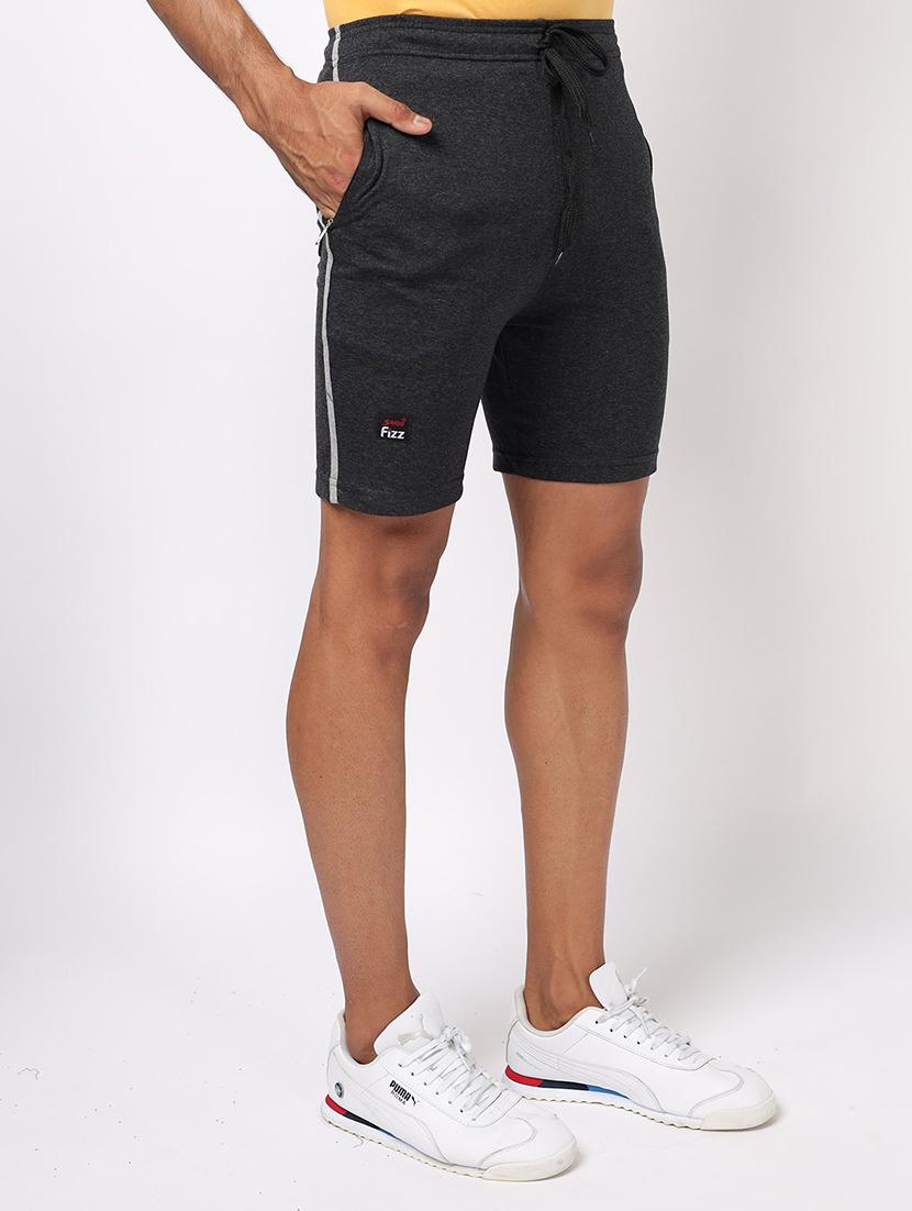 men black solid regular fit shorts - 20376739 - Standard Image - 1