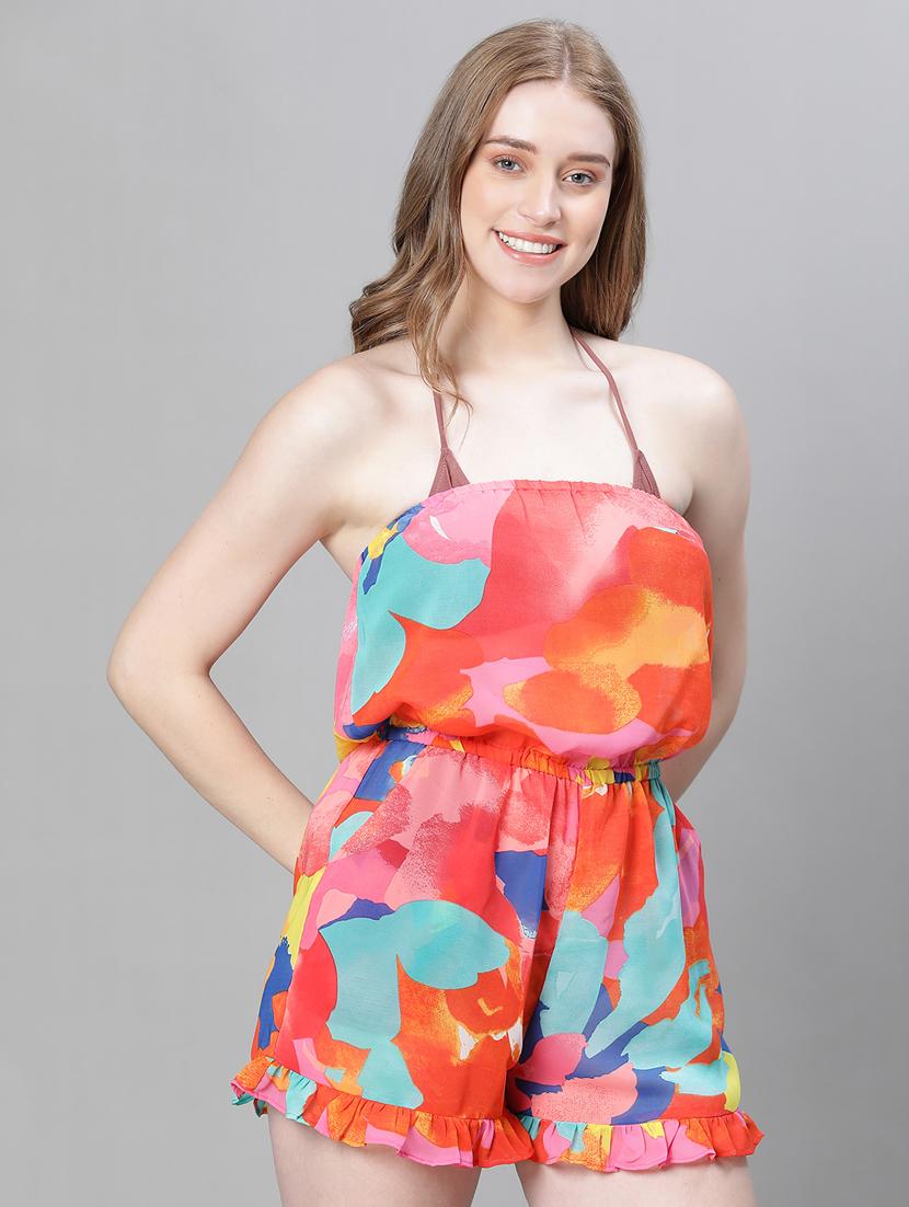 abstract print romper jumpsuit - 20376817 - Standard Image - 1