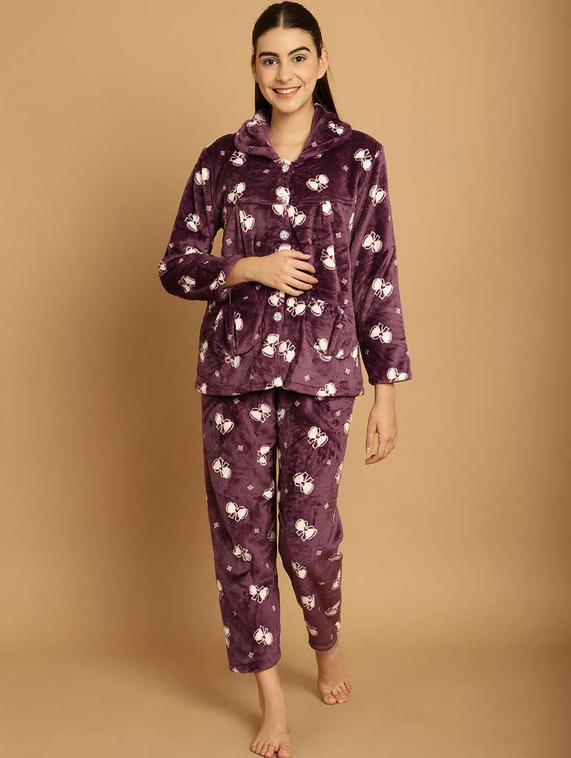 women purple nightwear pyjama set - 20376847 - Zoom Image - 0