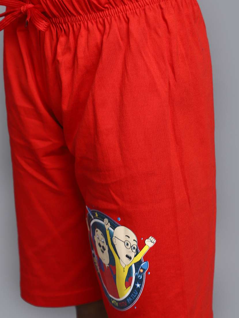 boys round neck graphic printed shorts set - 20376963 -  Standard Image - 4