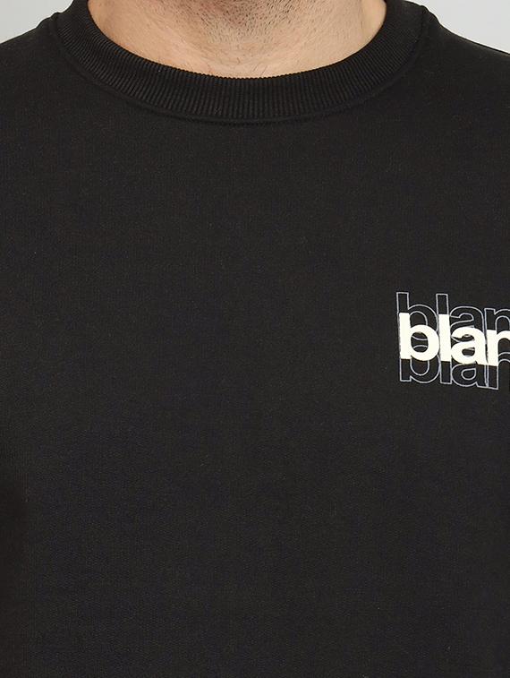 men black fleece back print sweatshirt - 20377738 - Standard Image - 4