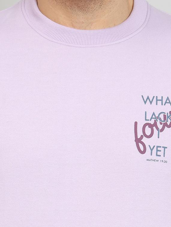 men lavender typography printed sweatshirt - 20377741 - Standard Image - 4
