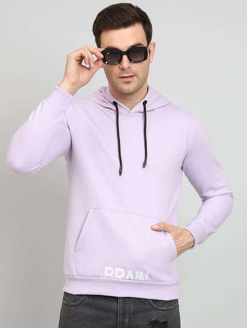  lavender solid hooded sweatshirt