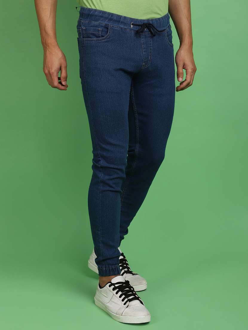 men solid mid rise jogger - 20379120 -  Standard Image - 1