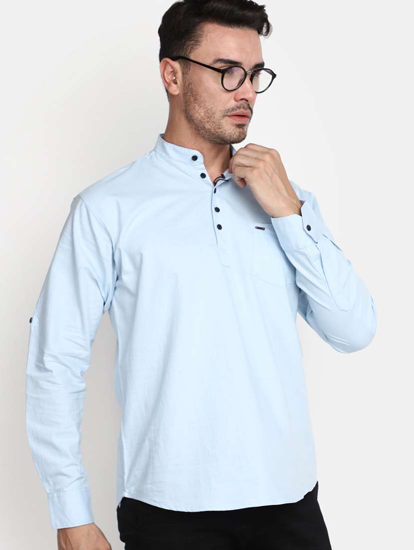 light blue cotton ethnic wear - 20379675 -  Standard Image - 1