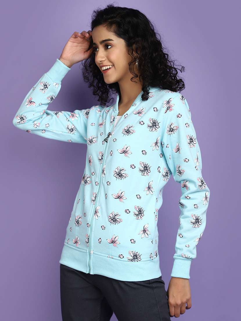 women allover print long sleeve sweatshirt - 20381240 -  Standard Image - 1