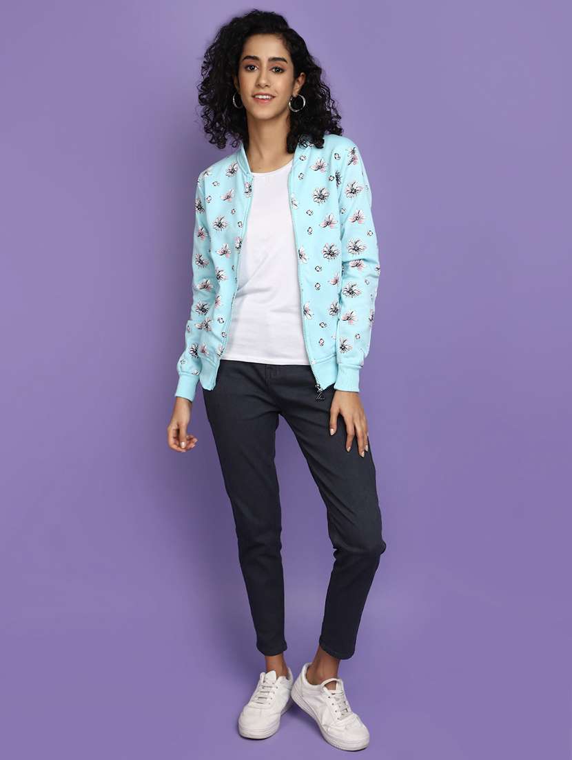 women allover print long sleeve sweatshirt - 20381240 -  Standard Image - 4