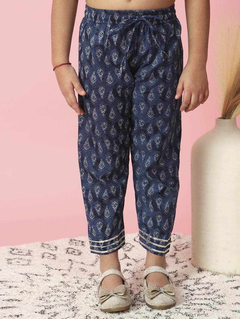 floral printed kurta pant with gotta work - 20381535 - Standard Image - 4