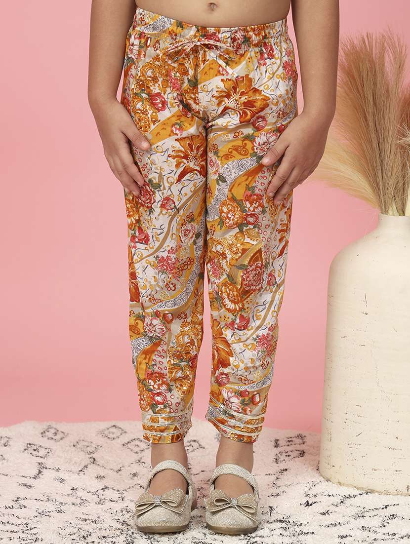 girls multi colored printed cotton suit set - 20381556 -  Standard Image - 4