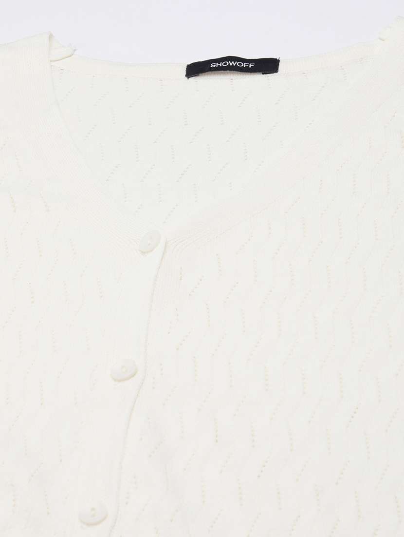 women beige acrylic regular pullover - 20381710 -  Standard Image - 6