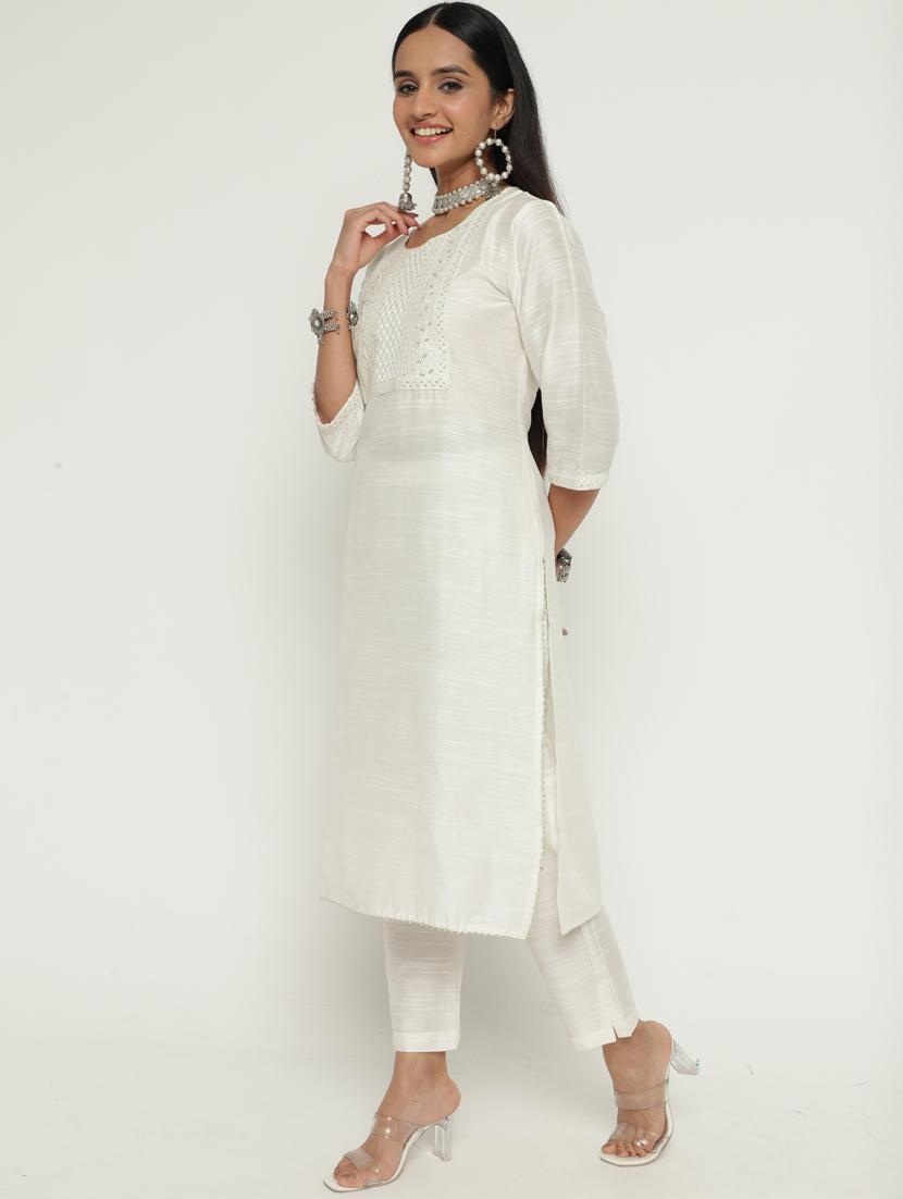 women embroidered suit set with dupatta - 20381858 -  Standard Image - 1