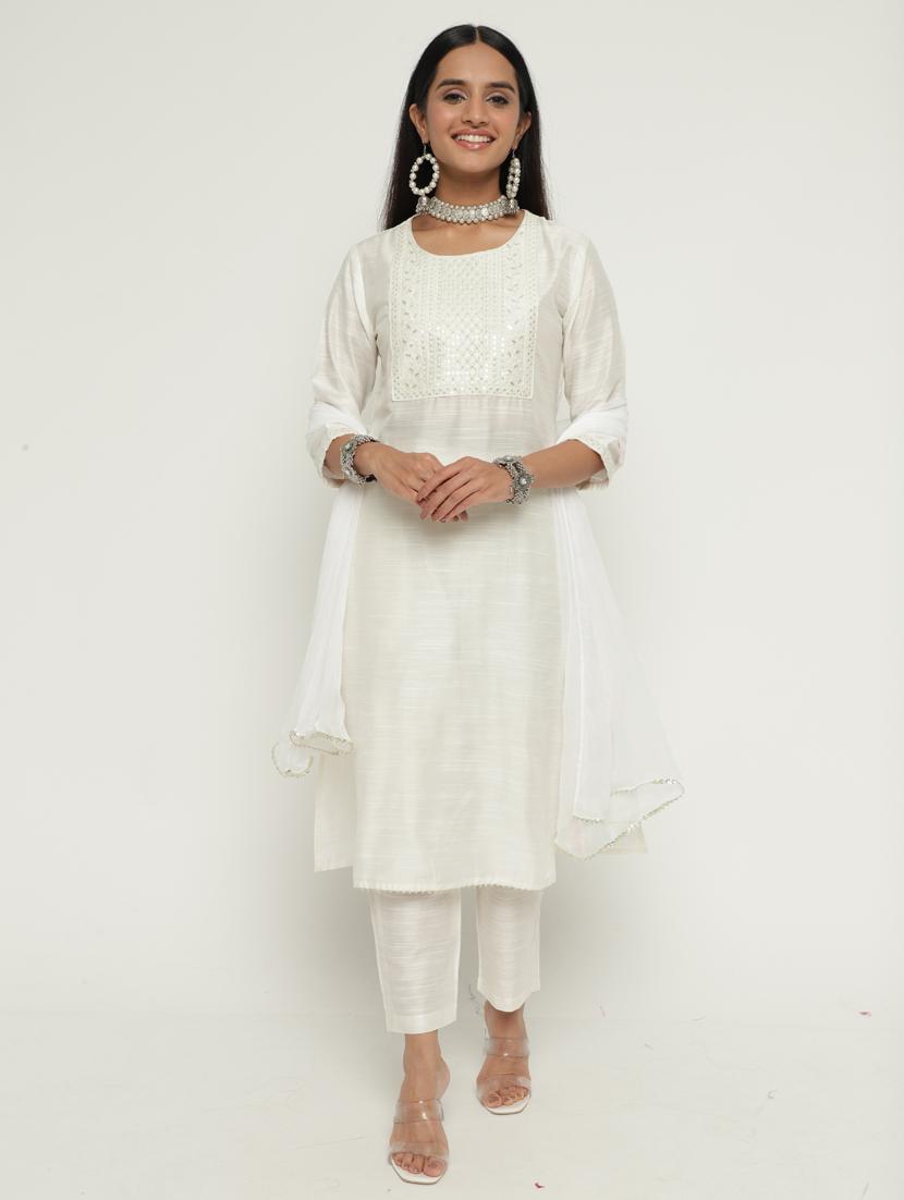 women embroidered suit set with dupatta - 20381858 - Standard Image - 4