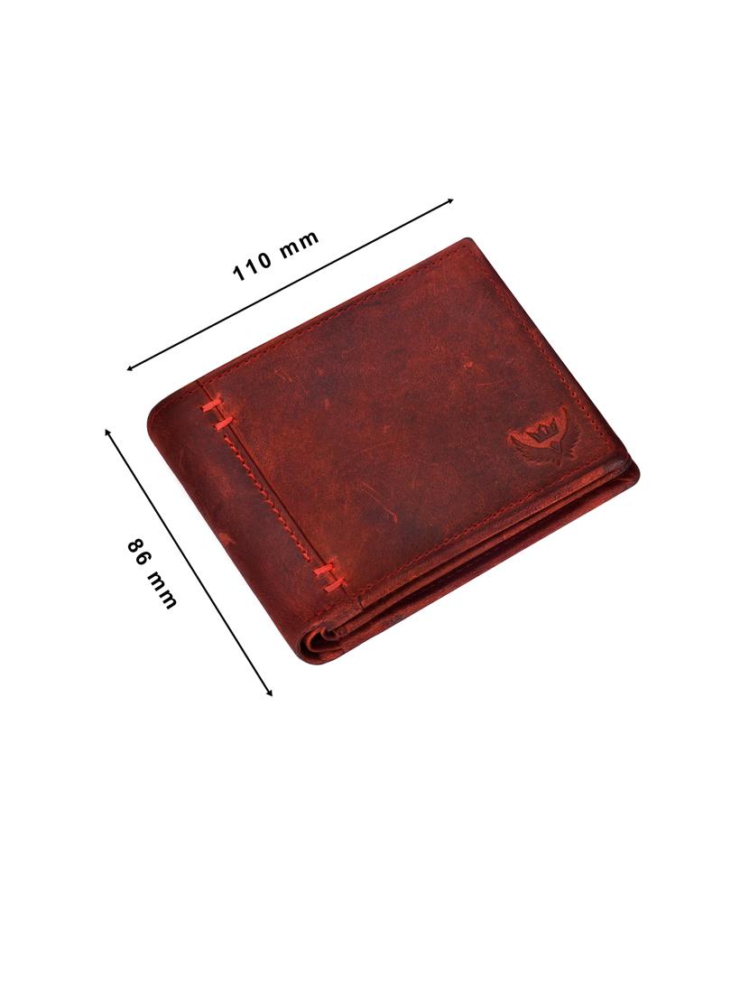 maroon genuine leather wallet - 20381888 - Standard Image - 4