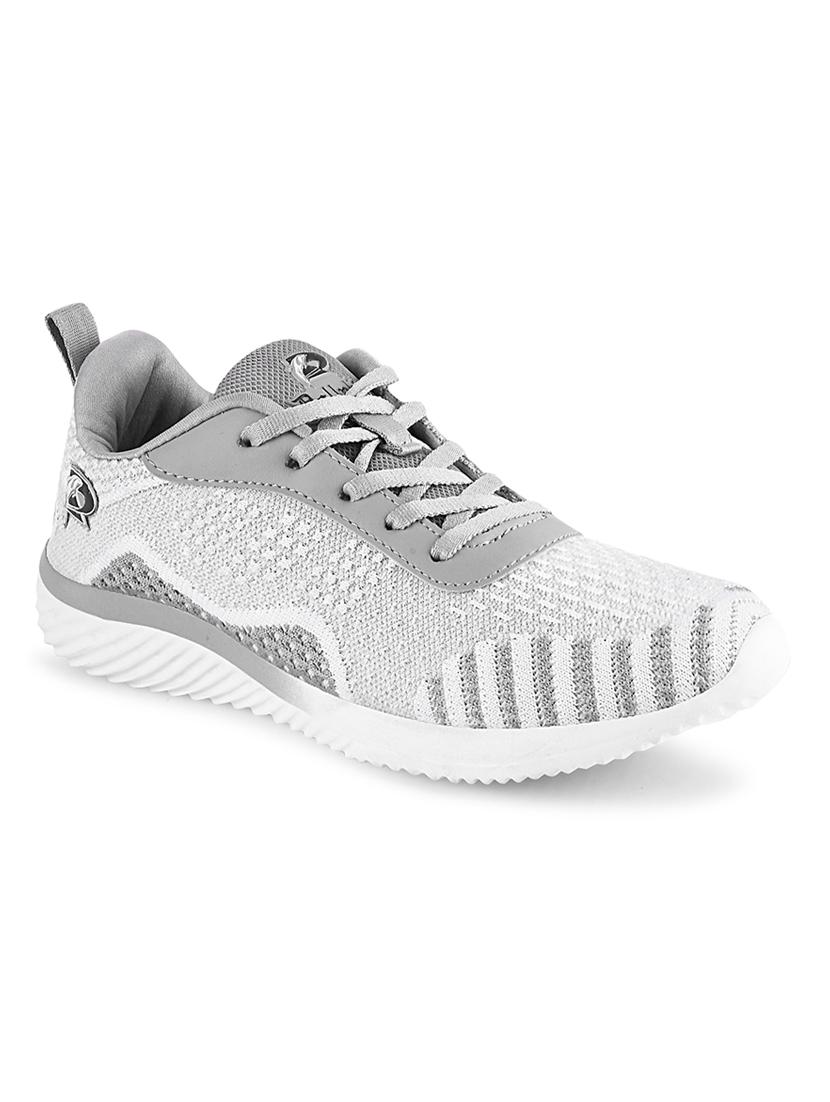 grey flyknit laceup sports shoes - 20381973 -  Standard Image - 1
