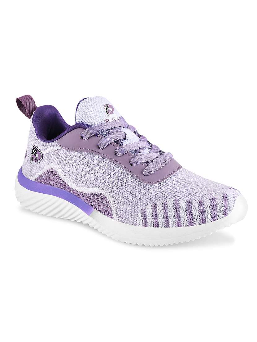 purple flyknit laceup sports shoes - 20381974 -  Standard Image - 1