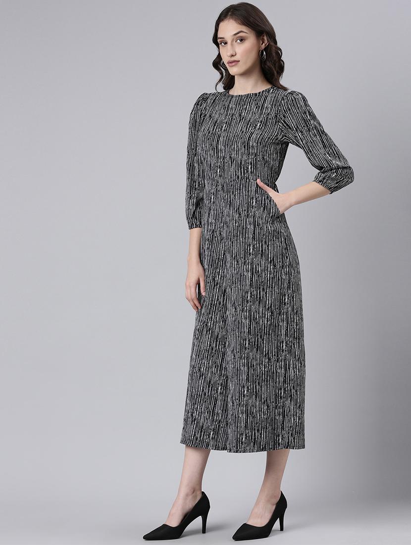 black abstract print full leg jumpsuit - 20382734 -  Standard Image - 1