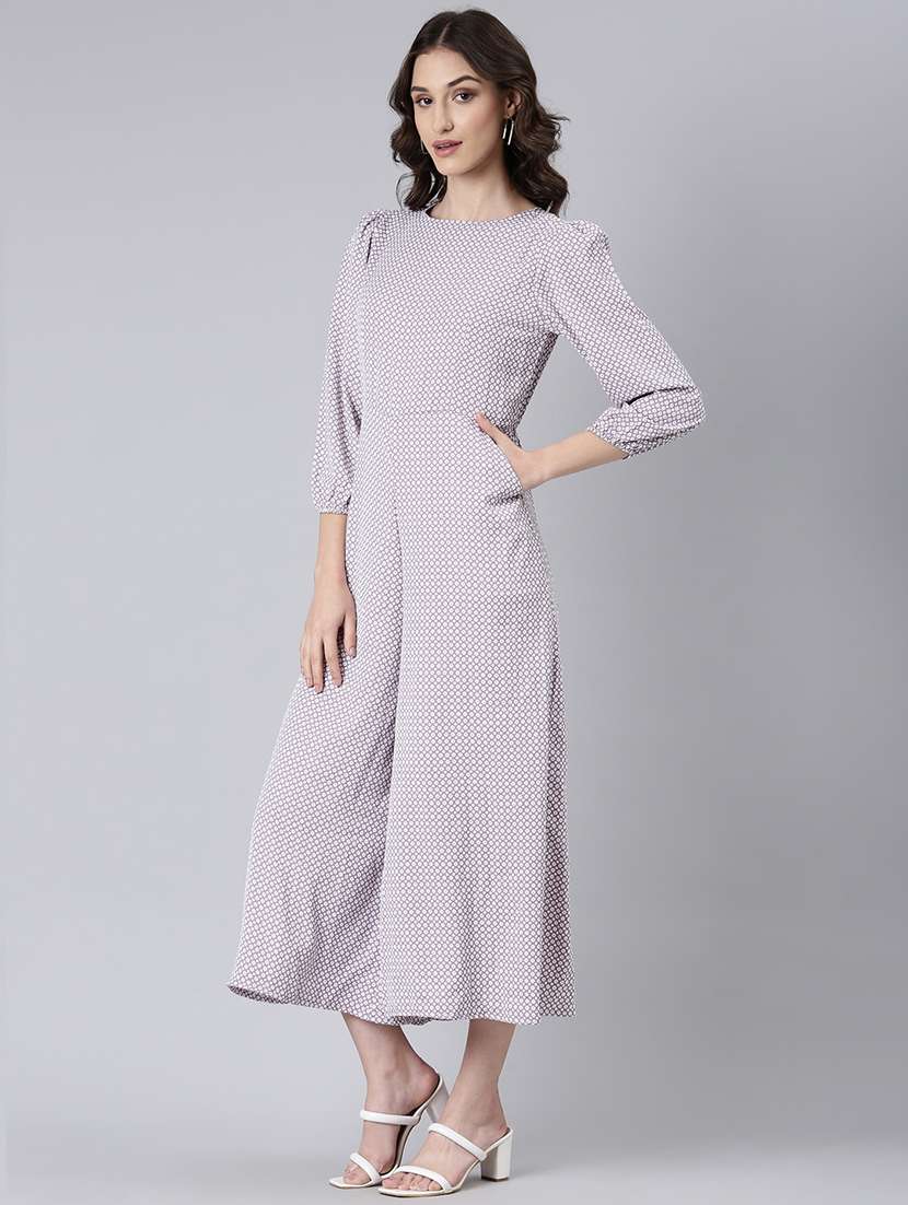 purple polka dots full leg jumpsuit - 20382737 -  Standard Image - 1