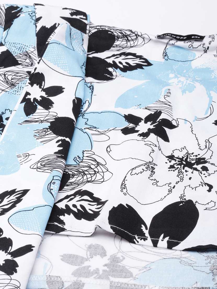 white floral single breasted blazer - 20382850 -  Standard Image - 6