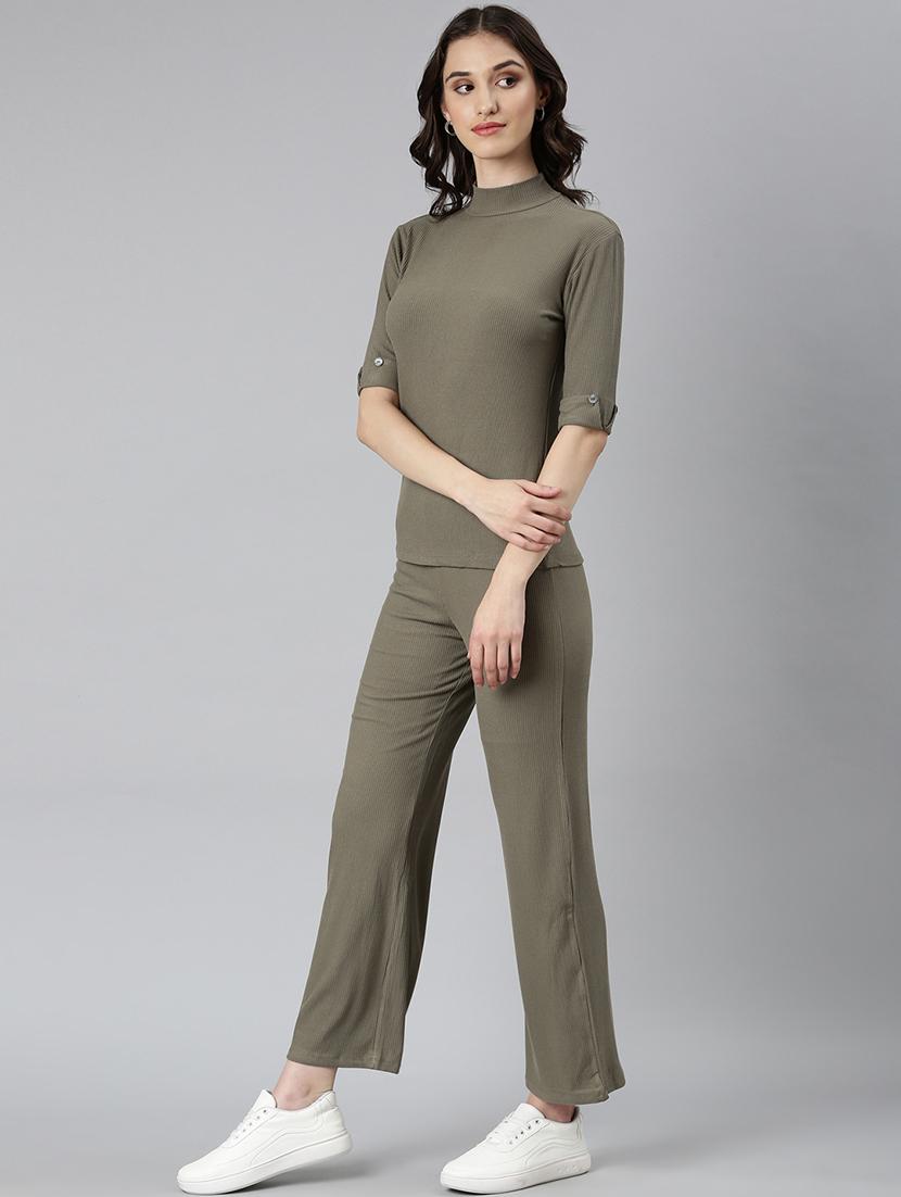 women green top and trouser co-ords set - 20382900 -  Standard Image - 1