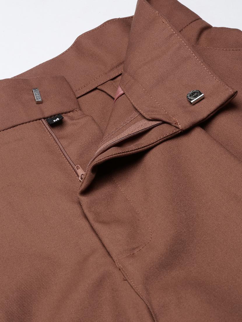 women solid cotton pleated trouser - 20382911 - Standard Image - 4