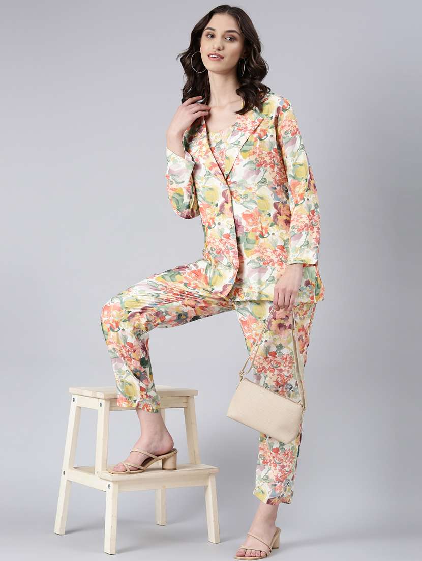 women multi color printed co-ord set - 20382953 -  Standard Image - 4